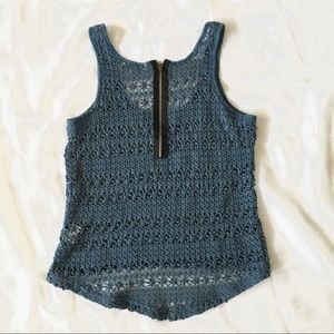 Cotton On Pale Blue Crochet Top